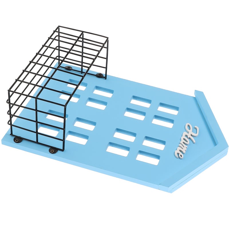 House Shaped Iron Art Wall Shelf Wall Hanging Storage Rack Organizer for Bedroom Living Room Home Decor ( Iron Net Hut) - Image 4