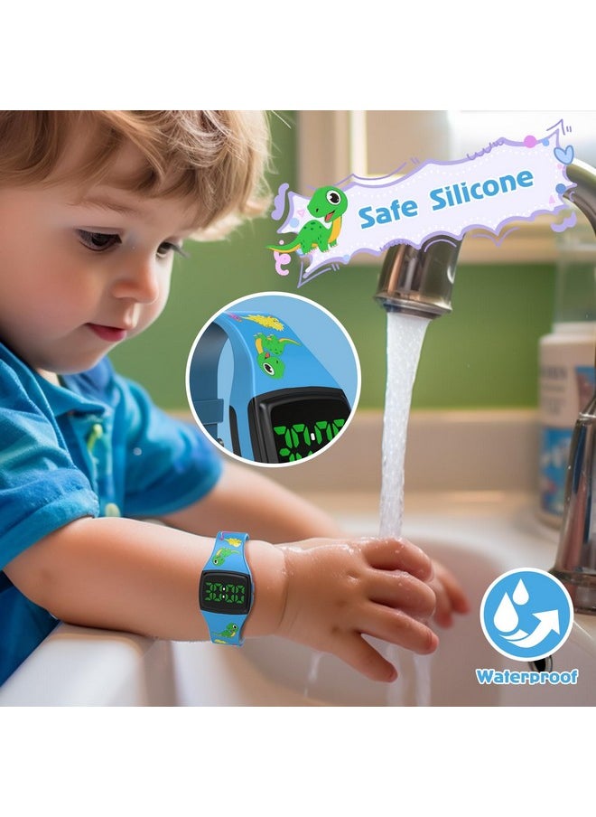 RockBirds Potty Training Timer For Toddler, Toilet Timer With Colorful Sparkle & Funny Music For Boys & Girls,Ip65 Waterproof,Easy Gentle Time Reminders (Rechargeable Blue)  - Image 2