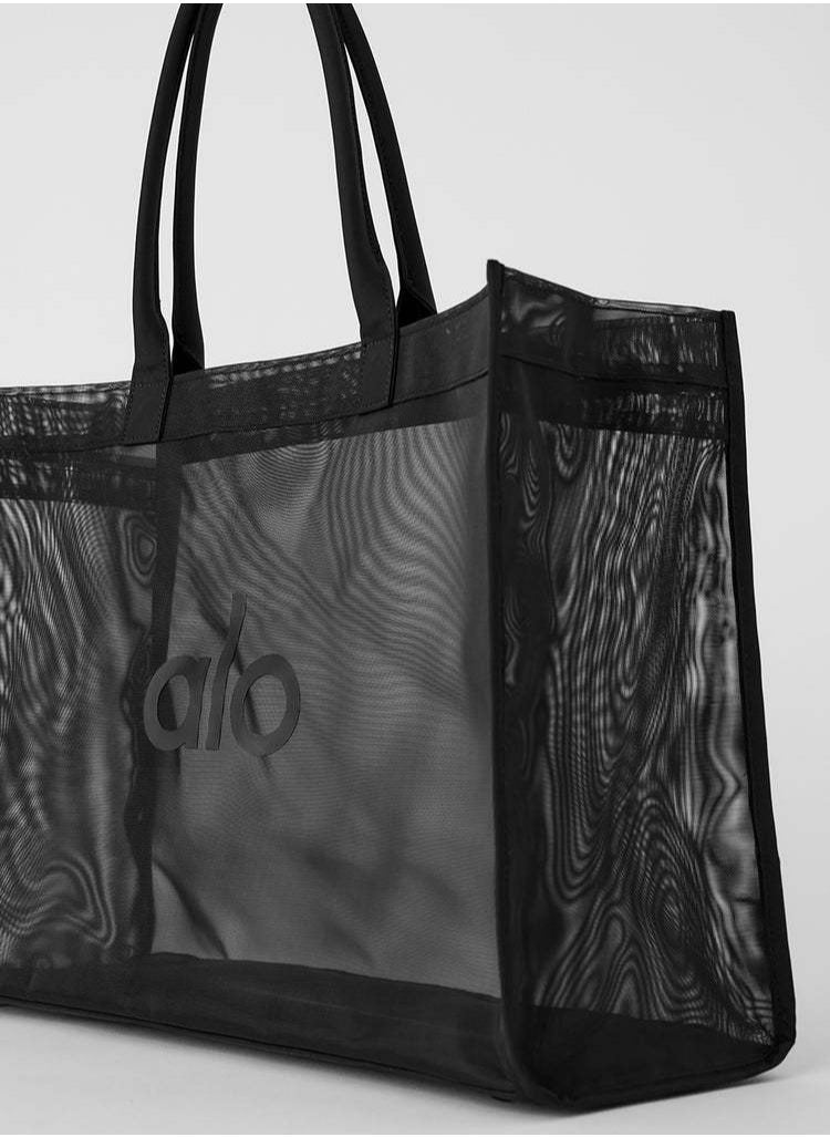 alo yoga mesh bag Yoga Fitness shoulder bag Beach Tote Clear storage bag  - Image 3