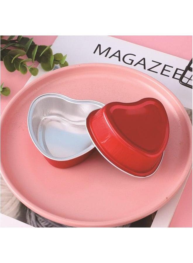 Household Aluminum Foil Tin Paper Box Air Fryer Special Disposable Cake Pudding Baking Mold Small Cup-Specifications:Small Cow Color Round 50ml-Color:Without Cover  - Image 5