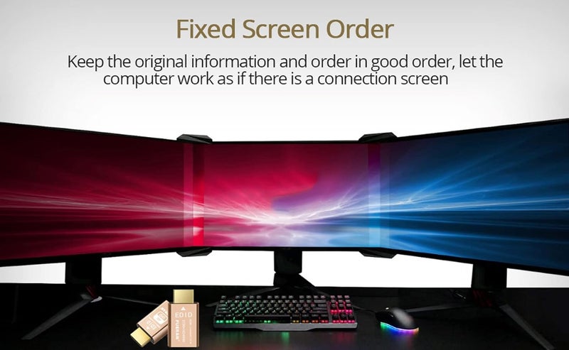 فييران محاكي EDID تمرير HDMI للاستخدام مع مقسمات الفيديو والمفاتيح وأجهزة التمديد (مناسب للرأس) 1920X1080@59Hz - Image 5