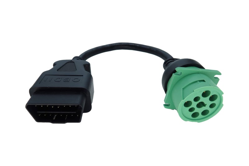 MITOB كابل محول OBD2 ذكر إلى 9 دبوس أنثوي J1939 OBDII إلى J1939 الأخضر - Image 2