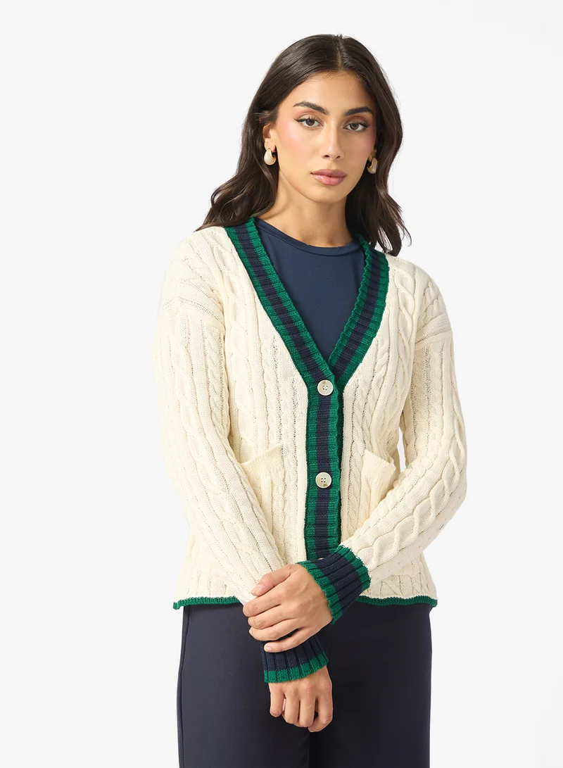 ELLA Cable Knit Cardigan