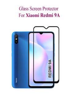 ماركة غير محددة واقي شاشة من الزجاج المقوى لهاتف Xiaomi Redmi 9A باللون الأسود 