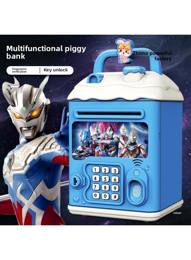 Can't Get In And Out Of The Year Piggy Bank Only Boys Password Box Kulomi Savings Girls Children Can Save Desirable 2024-Color:Supereroes☀Password Unlock Automatic Banknote Rolling☀Rechargeable Version