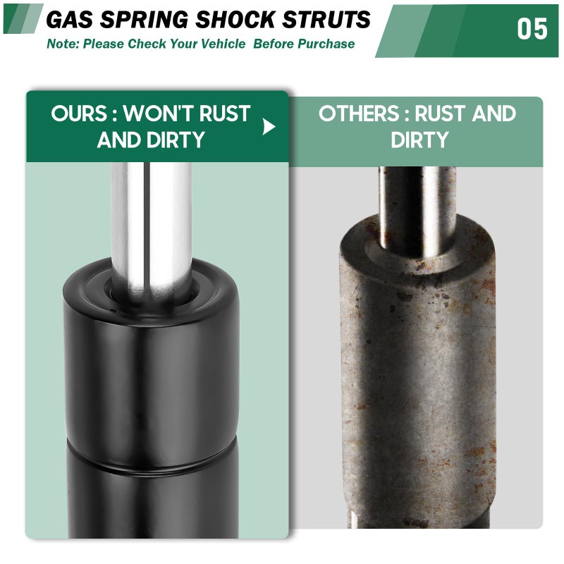 Generic Front Hood Struts Shocks Lift Supports Gas Springs Fit for BMW E60/E61/525i/525xi/528i/528xi/530i/530xi/535i/535xi/545i/550i 2004-2010, for 6481 SG402057 51237008745 Set of 2 - Image 5