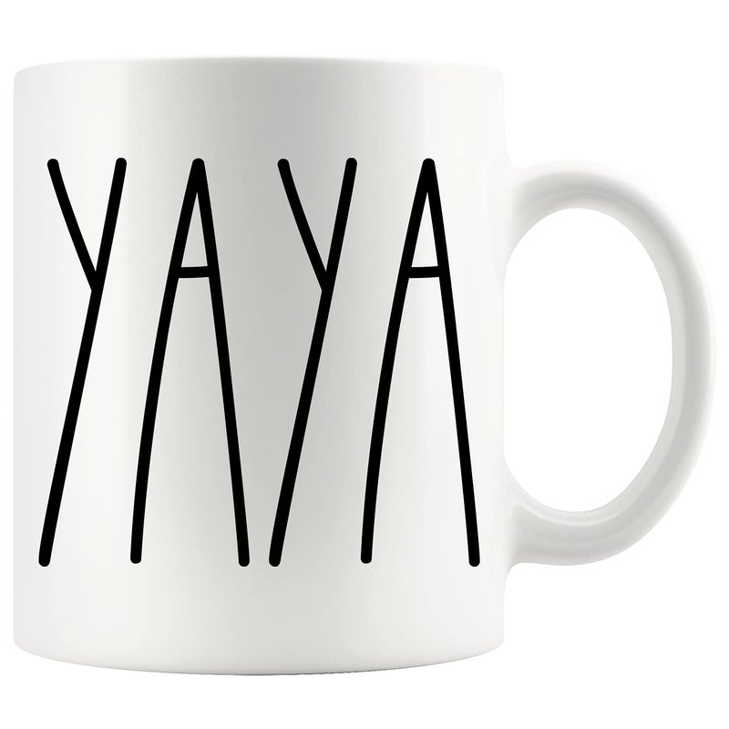 IRIDESCENT Yaya Coffee Mug | Yaya Rae Dunn Inspired | Rae Dunn Style | Birthday - Merry Christmas - Mother Day | Family Coffee Mug Birthday Present For The Best Yaya Ever Coffee Cup 11oz - Image 4