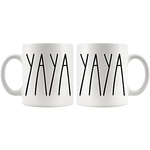 IRIDESCENT Yaya Coffee Mug | Yaya Rae Dunn Inspired | Rae Dunn Style | Birthday - Merry Christmas - Mother Day | Family Coffee Mug Birthday Present For The Best Yaya Ever Coffee Cup 11oz - Image 3