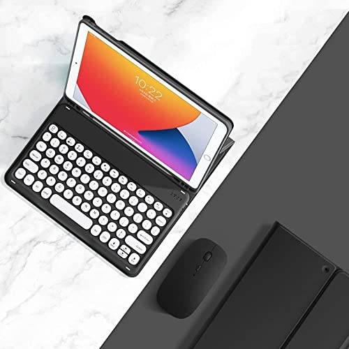 AnMengXinLing Keyboard Case for Galaxy Tab S10 Plus/S9 FE Plus (12.4inch), With Mouse Combo, Detachable Magnetic Keyboard and S Pen Holder (Black) - Image 1
