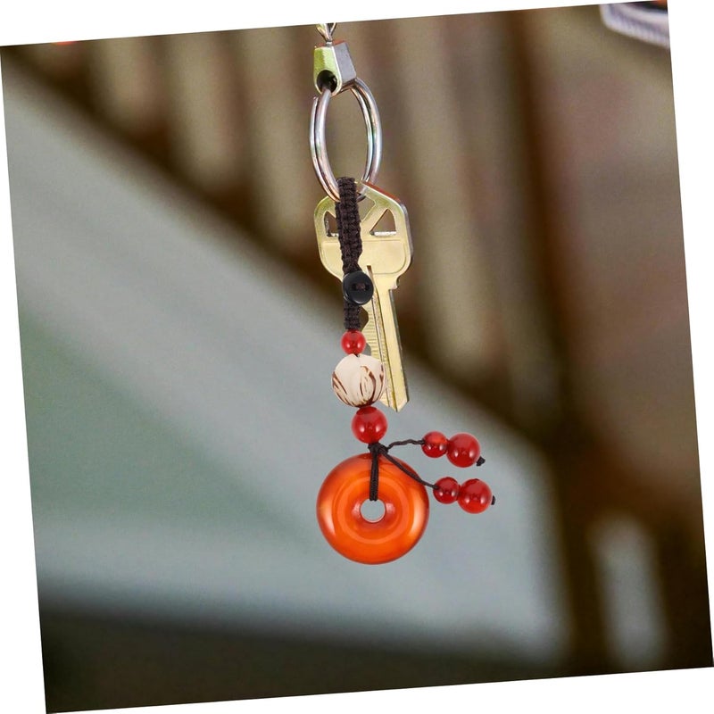 Chalcedony Car Keychain Pendant Creative Keychain Ornament for Keys Bags Unique Chinese Style Decoration - Image 5