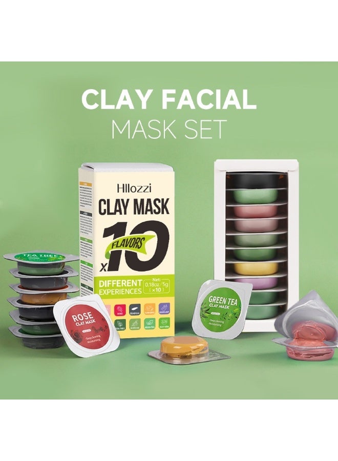 Hllozzi Assorted Clay Masks, 10 types x 5g - Image 4