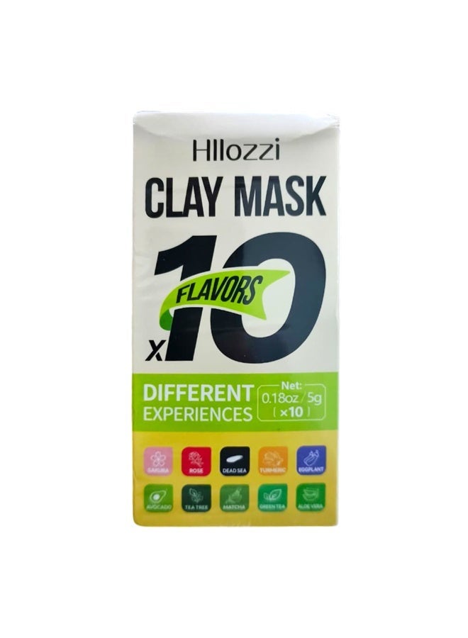 Hllozzi Assorted Clay Masks, 10 types x 5g - Image 1