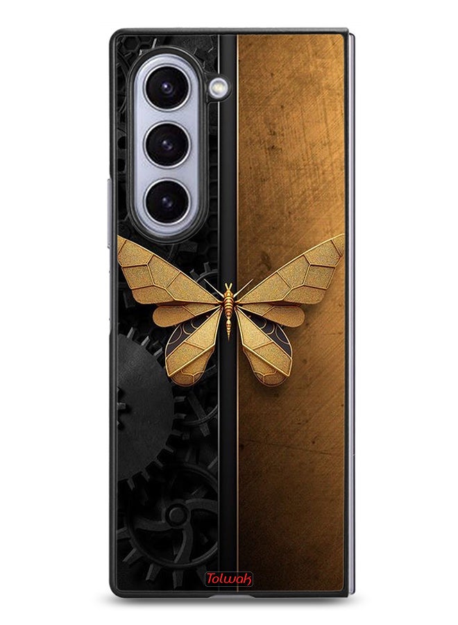 Tolwak غطاء حماية من سامسونج جالكسي زد فولد6 بتصميم الفراشة الفولاذية - Image 1