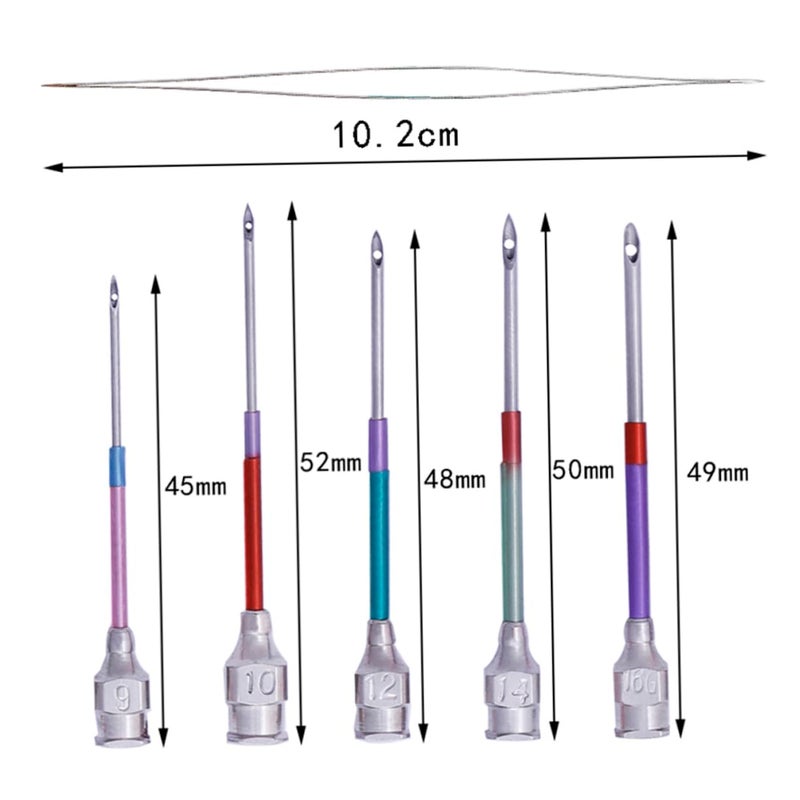 5Pcs Punch Needle Embroidery Set With Cloth For DIY Craft Hand Sewing - Image 3