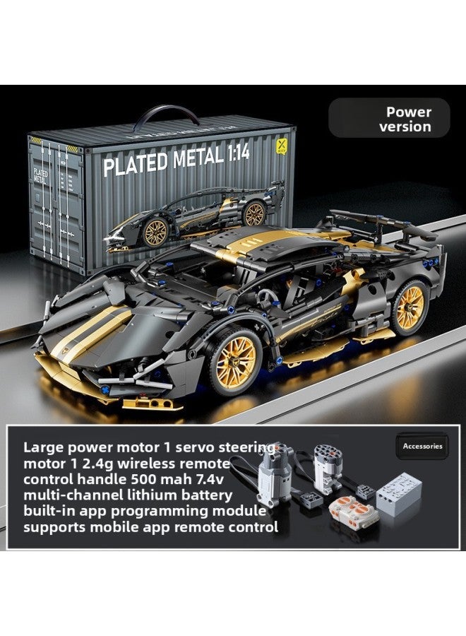 1-14 قطعة بناء سيارة سوبر رانينج متوافقة مع لعبة ليغو للتحكم عن بعد للأطفال نموذج سيارة سباق جزيئات صغيرة