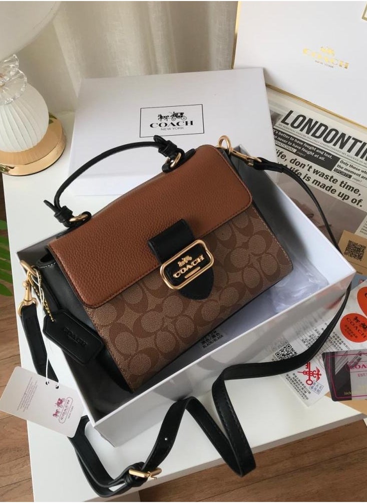 coachoutlet - Coach Morgan Top Handle Signature Satchel In Colorblock - Image 1