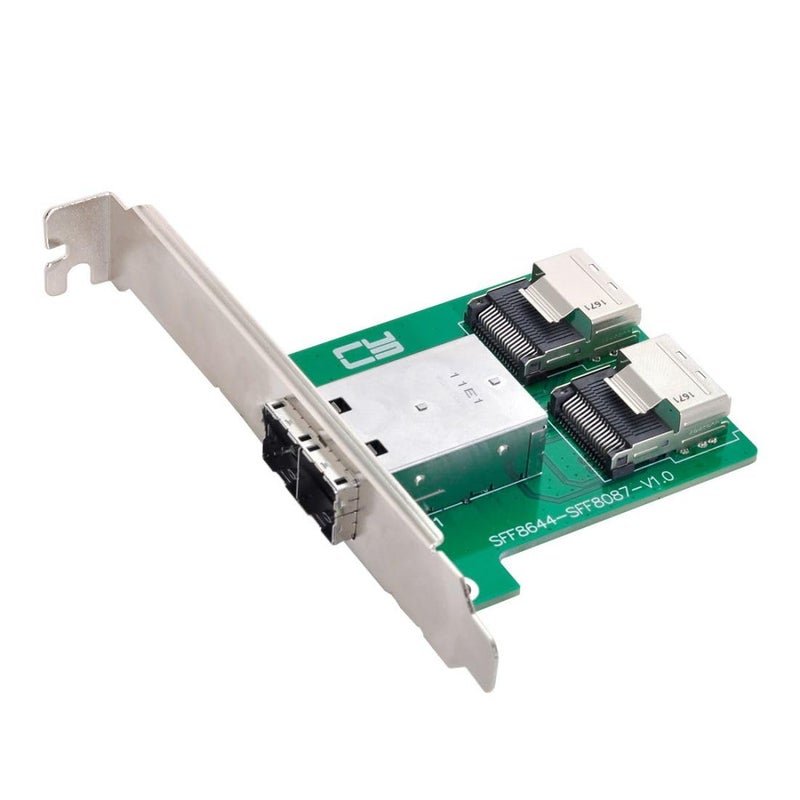 Chenyang محول محول بيانات خادم Mini SAS 2 SFF-8644 إلى 2 SFF-8087 HD مع حامل - Image 1