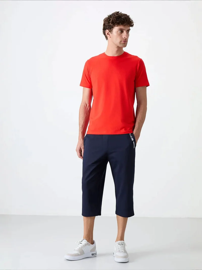 Tommylife Navy Blue TOMMY Men's Cotton Blend Shorts for Men | Best Price UAE