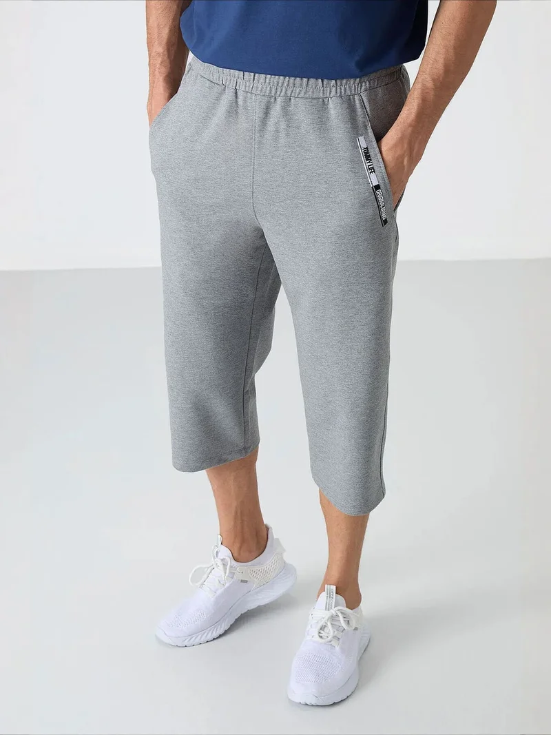 Tommylife Navy Blue TOMMY Men's Cotton Blend Shorts for Men | Best Price UAE