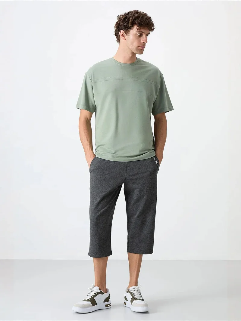 Tommylife Navy Blue TOMMY Men's Cotton Blend Shorts for Men | Best Price UAE