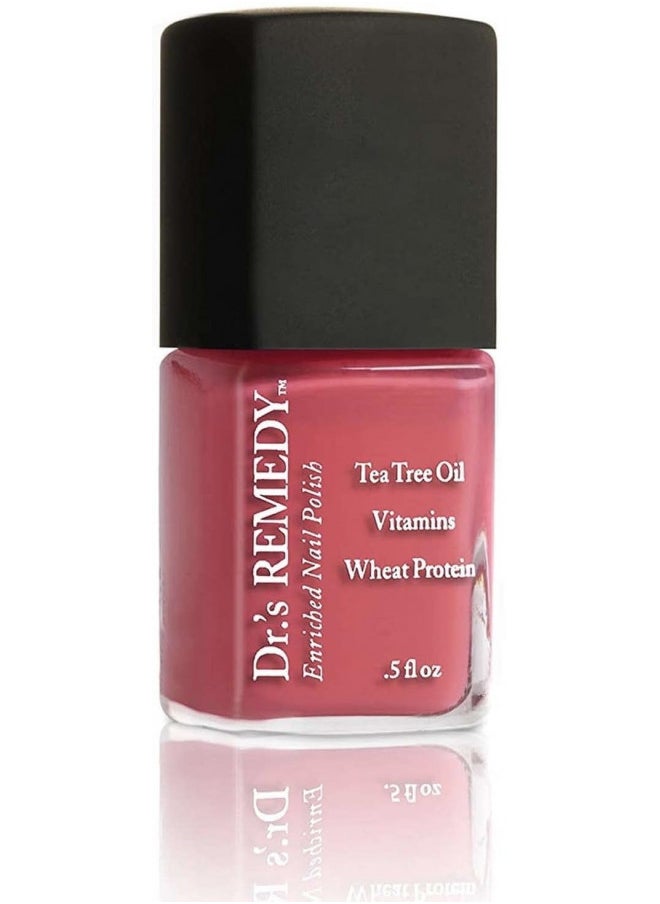 Dr.'s Remedy Drs Remedy Nail Polish, All Natural Enriched Nail Strengthener Non Toxic and Organic, PEACEFUL Pink Coral  - Image 1