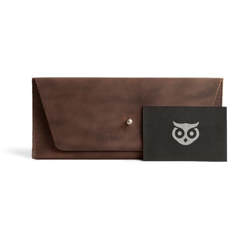Hide & Drink, Long Utility Pouch, Stylish Wallet for Carrying and Storing Cash, Clutch Bag, Full Grain Leather, Handmade, Bourbon Brown - Image 5