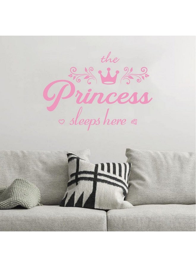 thovorrnl Crown Diamond Wall Decals Princess Sleep Here Wall Stickers Removable DIY Mural Art Words with Flower Quotes Vinyl Stickers for Kids Girls Bedroom Living Room Nursery Home Background Decoration - Image 2