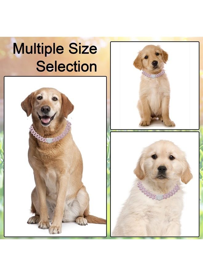 KOLODOGO Metal Cuban Diamond Dog Chain Dog Training Chain with Secure Buckle Pet Collars for Large Medium Dogs - Image 1