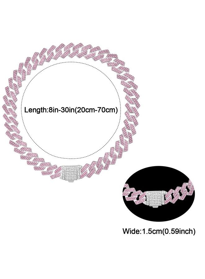 KOLODOGO Metal Cuban Diamond Dog Chain Dog Training Chain with Secure Buckle Pet Collars for Large Medium Dogs - Image 3