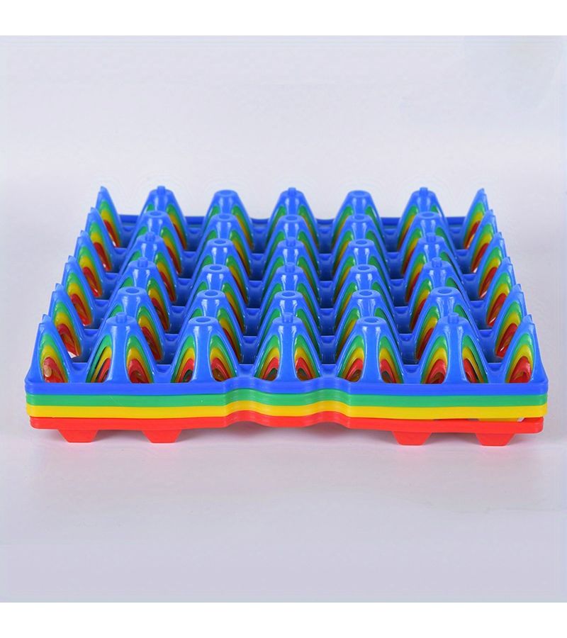 30 Count Plastic Egg Trays 8 Pack 4 Colors Stackable Reusable For Poultry Keepers - Image 1
