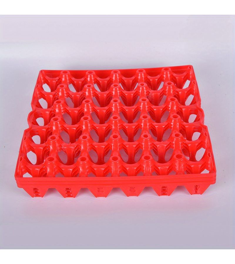 30 Count Plastic Egg Trays 8 Pack 4 Colors Stackable Reusable For Poultry Keepers - Image 2