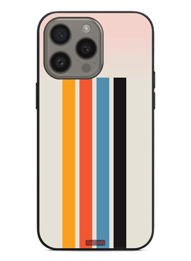 Tolwak Apple iPhone 15 Pro Max Protective Case Cover Straight Lines Pattern - Image 2