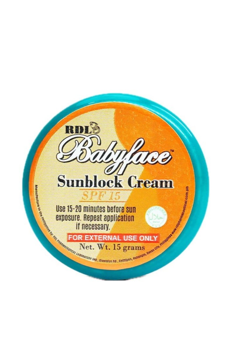 RDL Babyface Sunblock Cream SPF 15 15g - Image 3