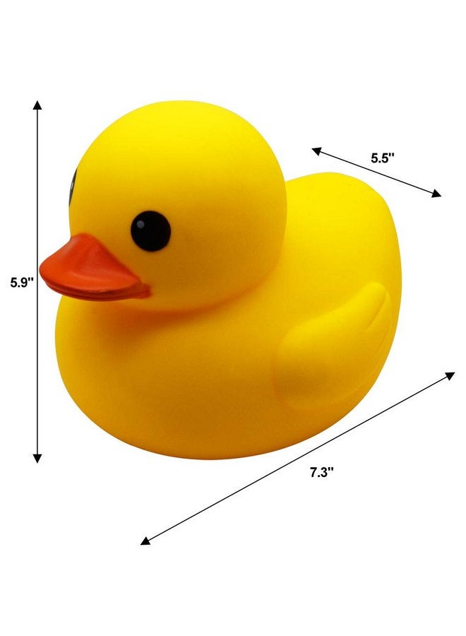 Happy Trees Duck Bath Toy Large Bath Duck Squeak Rubber Duck Baby Shower, 7 Inches - Image 4