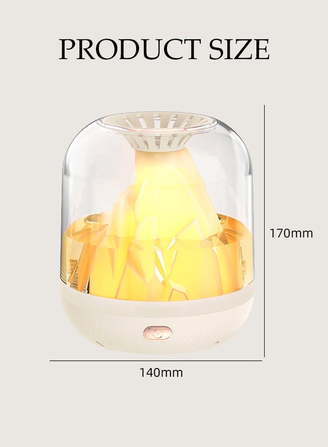 DUNISO 900ML Creative Volcano Humidifier High-frequency Nanoscale Atomizing Air Humidifier with Premium Lights 3 Mode Waterless Auto Shut-Off Air Moisturize Rechargeable Desktop Home Ultra-Silent Humidifier for Home, Office, Travel - Image 3