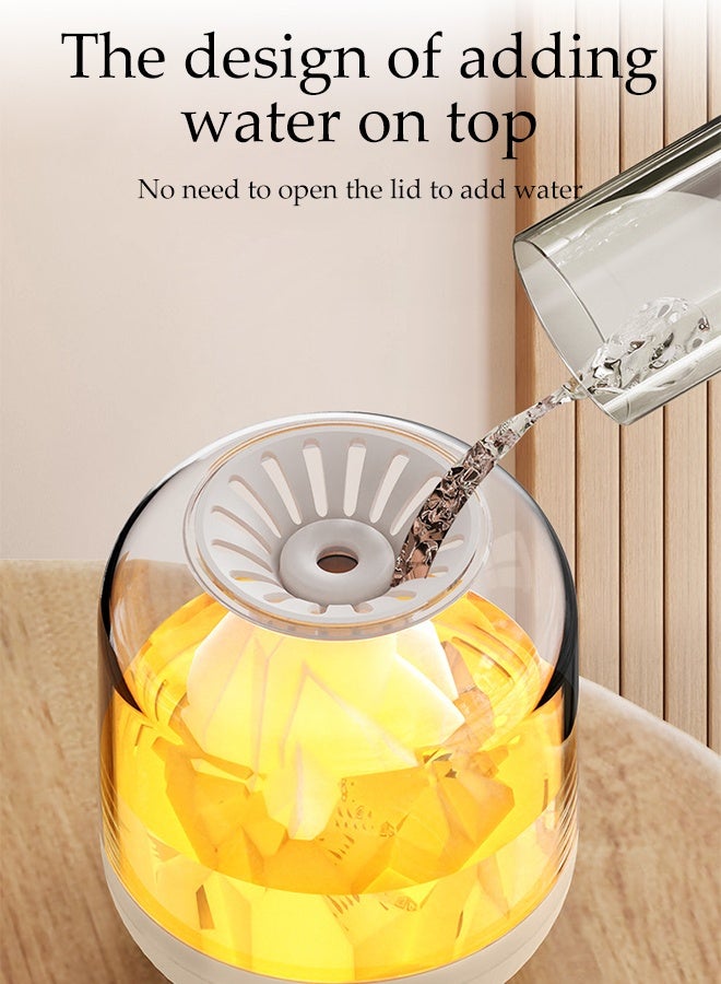 DUNISO 900ML Creative Volcano Humidifier High-frequency Nanoscale Atomizing Air Humidifier with Premium Lights 3 Mode Waterless Auto Shut-Off Air Moisturize Rechargeable Desktop Home Ultra-Silent Humidifier for Home, Office, Travel - Image 2