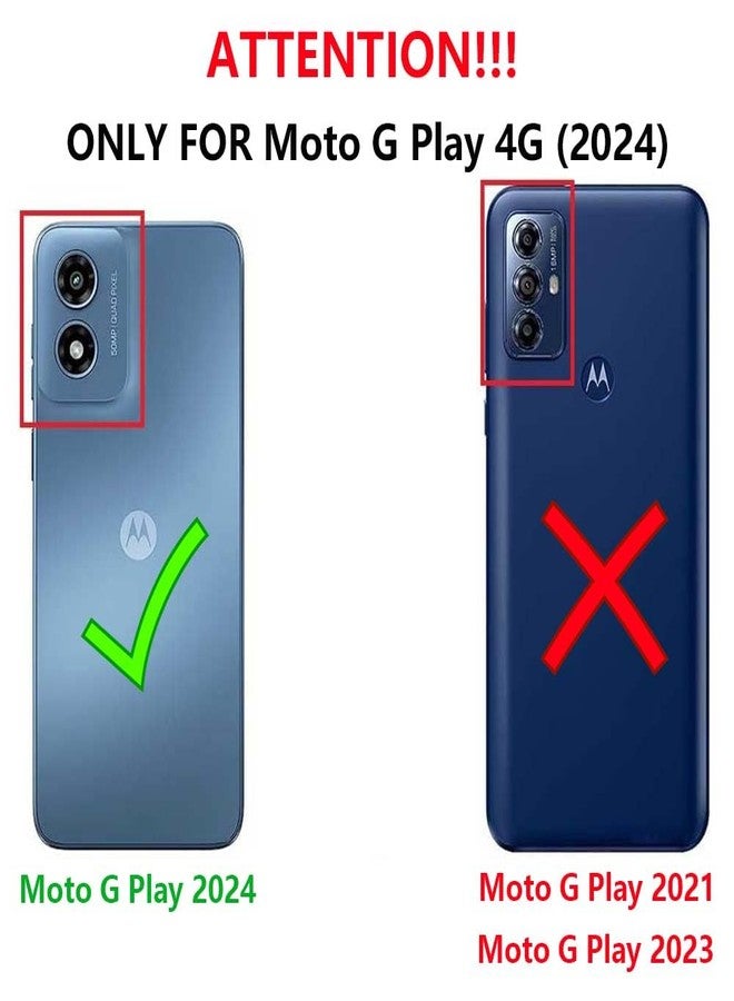 جراب CAIYUNL لهاتف Moto G Play 2024 مع واقي شاشة، جراب أنيق لامع بتصميم سائل عائم، مصنوع من السيليكون الناعم TPU المقاوم للصدمات، مناسب للنساء والفتيات، متوفر باللونين الوردي والبنفسجي. - Image 2