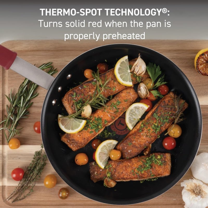 T-fal Professional VX3 Brushed Nonstick with Stainless Steel Handle Fry Pan 8.5Inch, Oven Broiler Safe 400F, Cookware, Pots and Pans, Skillet, Restaurant & Business Grade, Certified NSF and CBA, Black - Image 4