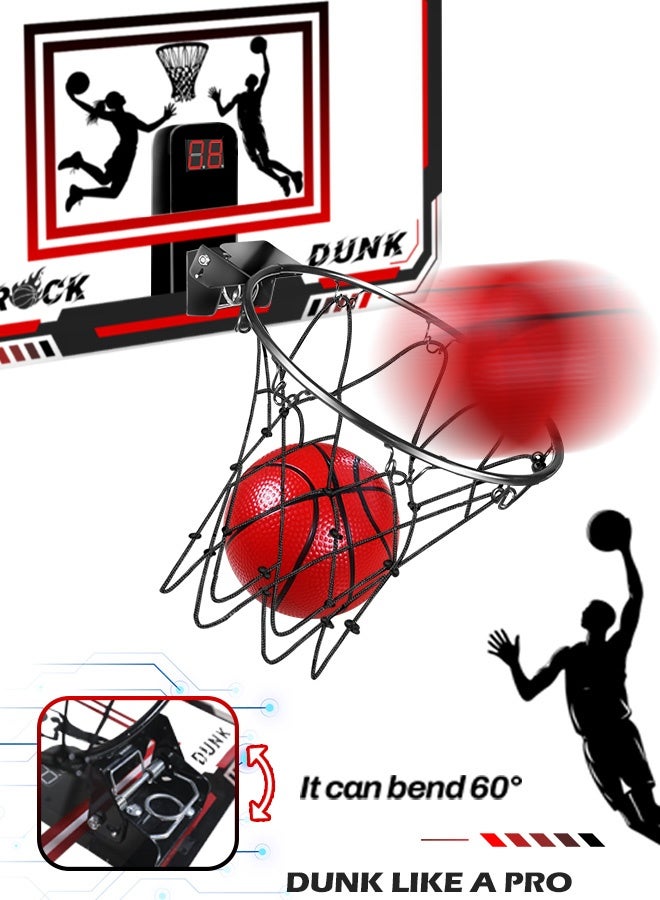 Basketball Hoop Indoor for Kids, Mini Basketball Hoop Wall Mounted Set with 3 Balls, Scoreboard Basketball Toys Gifts for 3 4 5 6 7 8 9 10 11 12 Year Old Boys Girls Office Indoor Outdoor Sport Games - Image 3