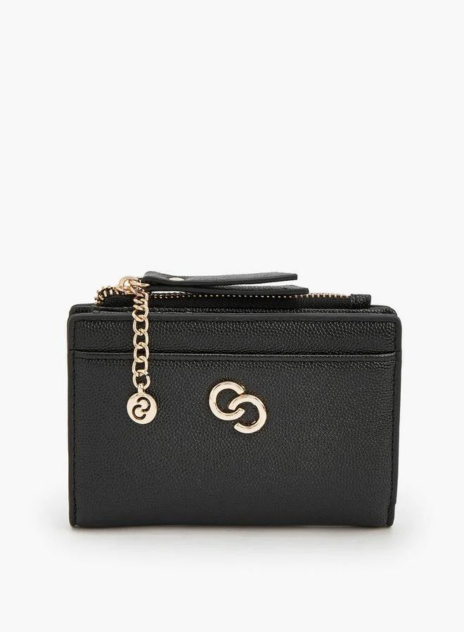 Safiano Textured Wallet With Button Closure