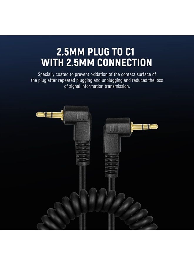 NEEWER 2.5mm to C1 Remote Shutter Release Cable Compatible with Canon T8i T7i T6S T6i T5i T5 T4i 850D 800D 760D 750D 700D 650D 600D 550D 500D 450D 1100D 80D 70D 60D, PowerShot G16 G15 Cameras - Image 3