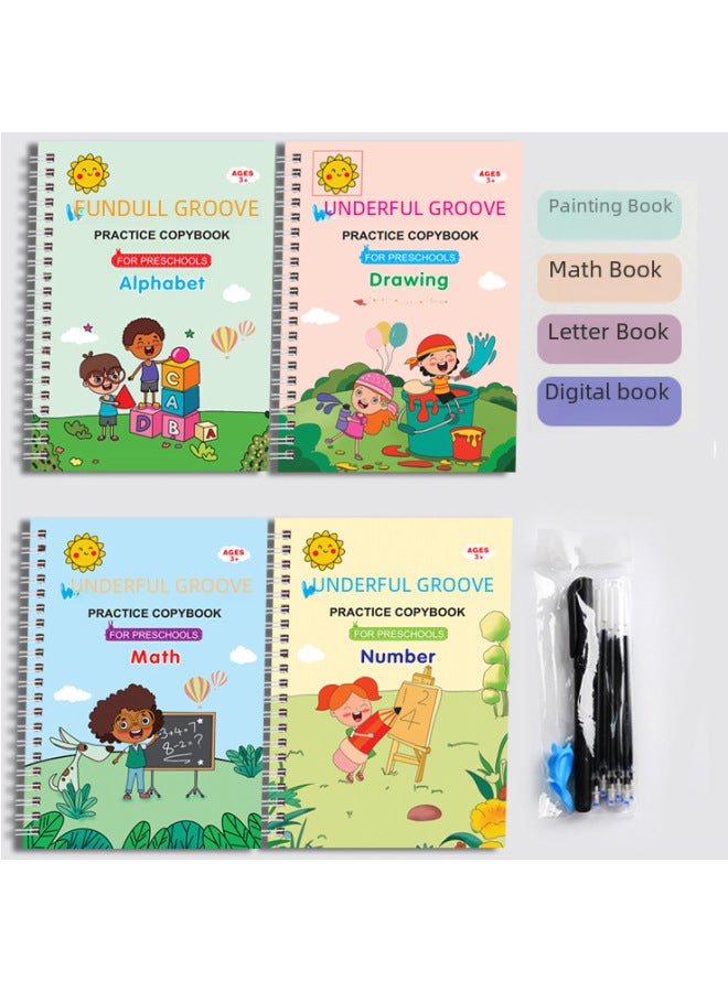 The New English Version Of The Children's Groove Practice Copybook Control Pen Training Magic Practice Copybook Tracing Red This Spot - Image 2