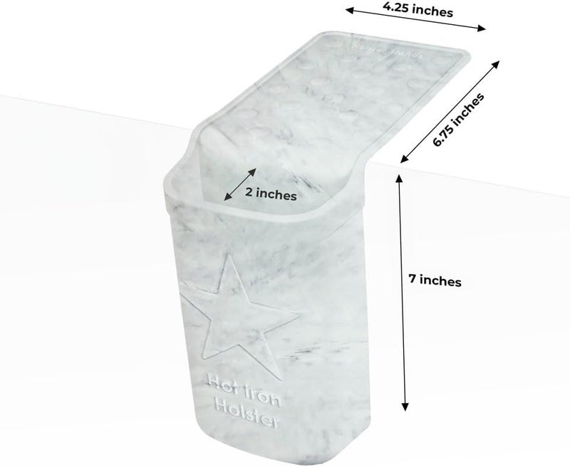 Holster Hot Iron | Adhesive-Free Silicone Storage Pocket for Organization and Travel | Heat Resistant to 500°F | Ideal for Curling Irons, Hair Straighteners, and other Hot Tools - Image 3