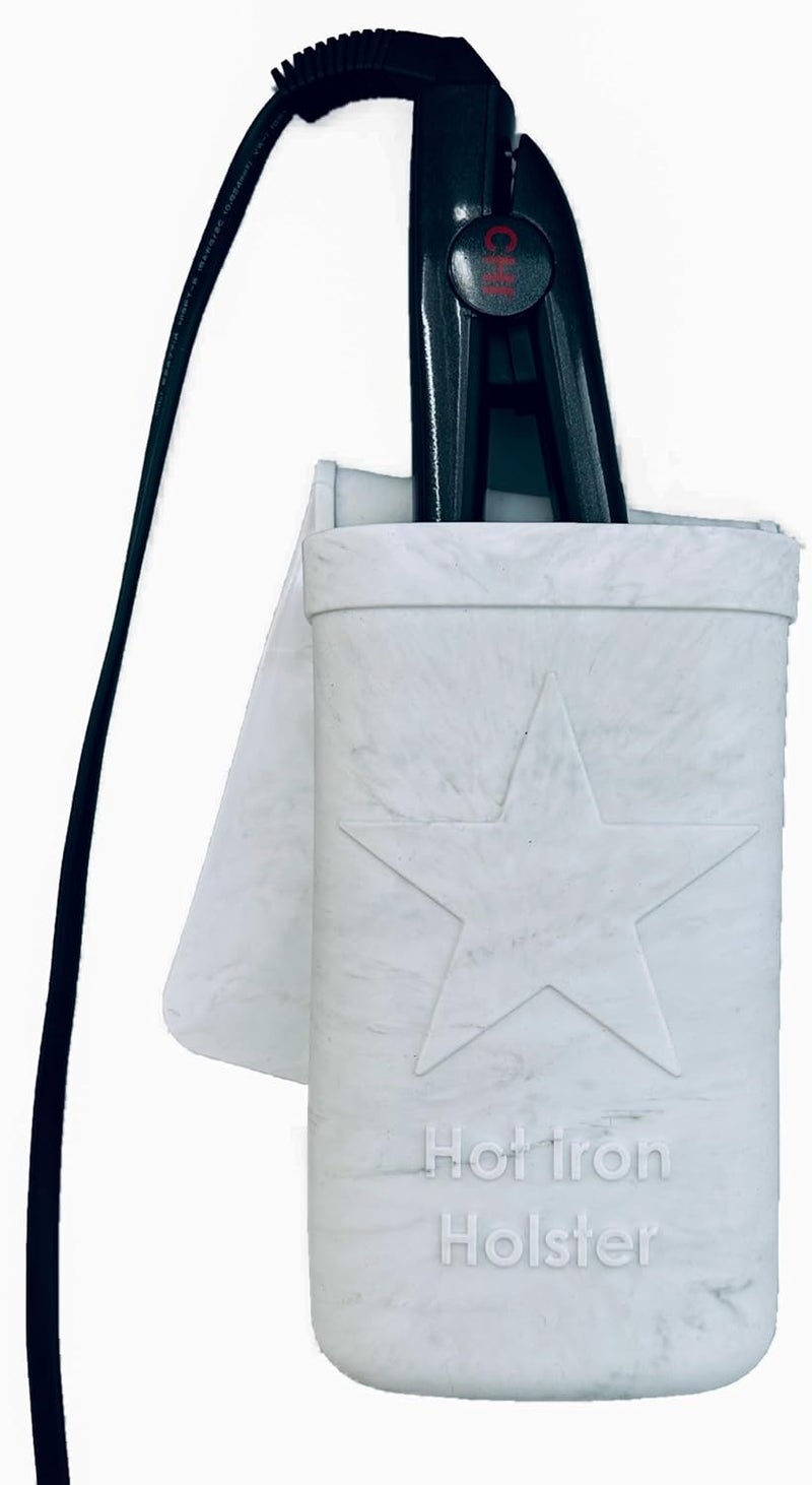 Holster Hot Iron | Adhesive-Free Silicone Storage Pocket for Organization and Travel | Heat Resistant to 500°F | Ideal for Curling Irons, Hair Straighteners, and other Hot Tools - Image 4