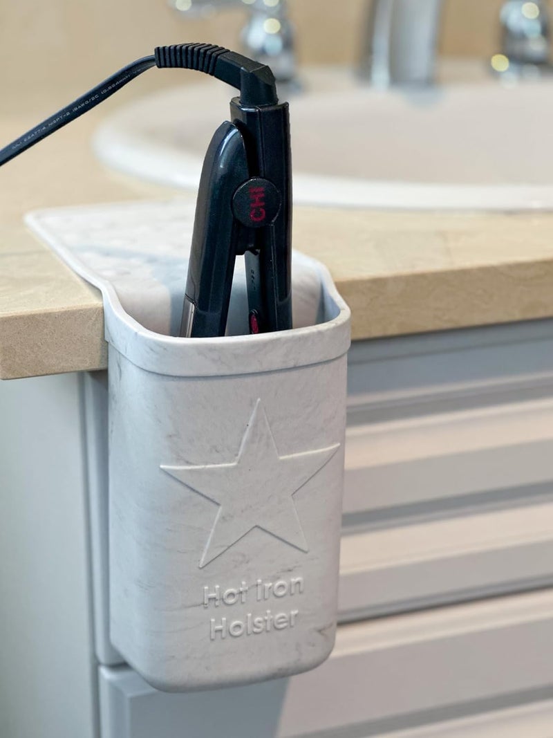 Holster Hot Iron | Adhesive-Free Silicone Storage Pocket for Organization and Travel | Heat Resistant to 500°F | Ideal for Curling Irons, Hair Straighteners, and other Hot Tools - Image 5