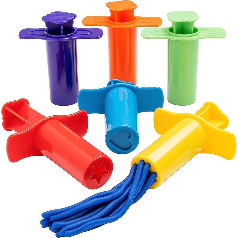 READY 2 LEARN Dough Extruders - Set of 6 - Play Dough Tools - for Ages 2+ - Art Accessories for Pottery and Dough - Image 1