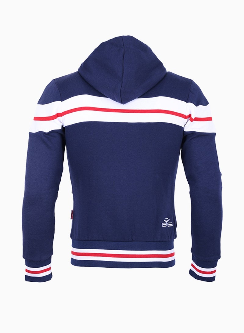 Eye Sport Felpa 4 Mori Custu Jacket for Men - Navy Blue with Red & White Stripes - Image 3