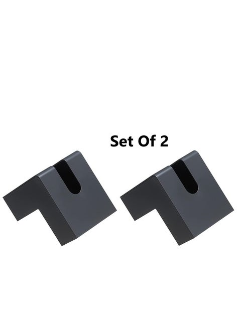 Unique Shape Modern Tissue Box Black Set Of 2