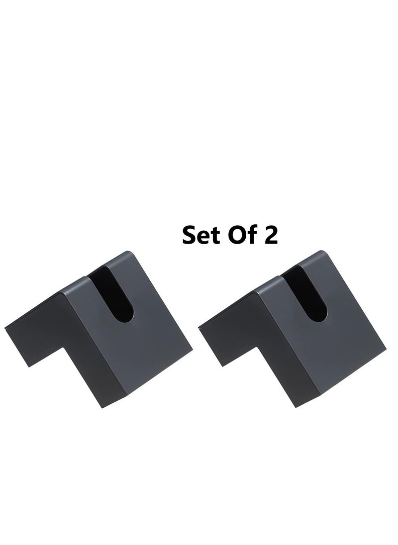 Rawad Al Sabalah Unique Shape Modern Tissue Box Black Set Of 2  - Image 1