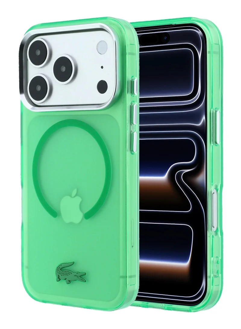 Lacoste iPhone 18 Pro Max MagSafe Phone Case with Matte Frosted Finish, Hard IML Slim Protective Back Cover for iPhone